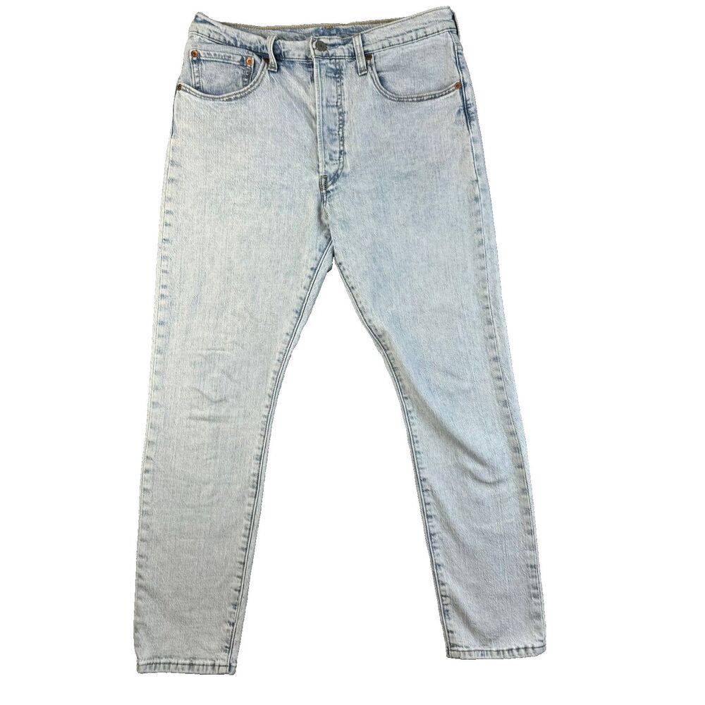 Levis 501 Jeans Women's 30x28 Blue Button Fly Light Wash Vintage Straight Casual